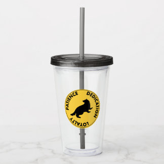 Vaso Acrílico Harry Potter | Rasgos de la casa HUFFLEPUFF™ Gráfi
