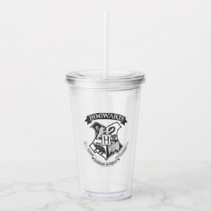 Vaso Acrílico Harry Potter   Retro Hogwarts Crest