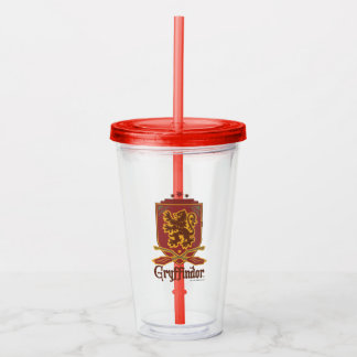 Vaso Acrílico Harry Potter| Tarjeta Gryffindor QUIDDITCH™