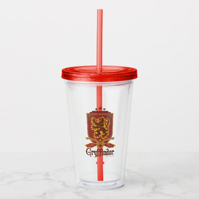 Vaso Acrílico Harry Potter| Tarjeta Gryffindor QUIDDITCH™ (Anverso)