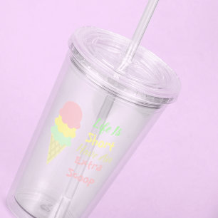 Vaso Acrílico Helado Cucharada Extra