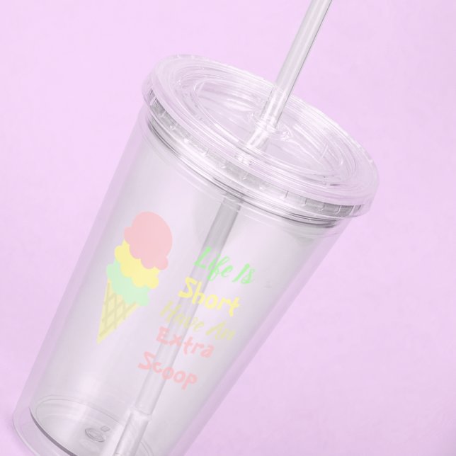 Vaso Acrílico Helado Cucharada Extra (Subido por el creador)