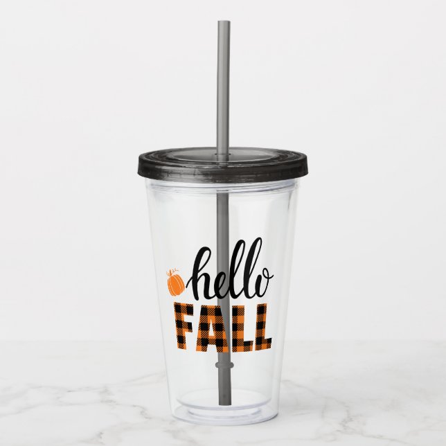 Vaso Acrílico Hello Fall (Anverso)