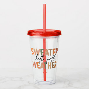 Vaso Acrílico Hello Fall   Tiempo de sudoración