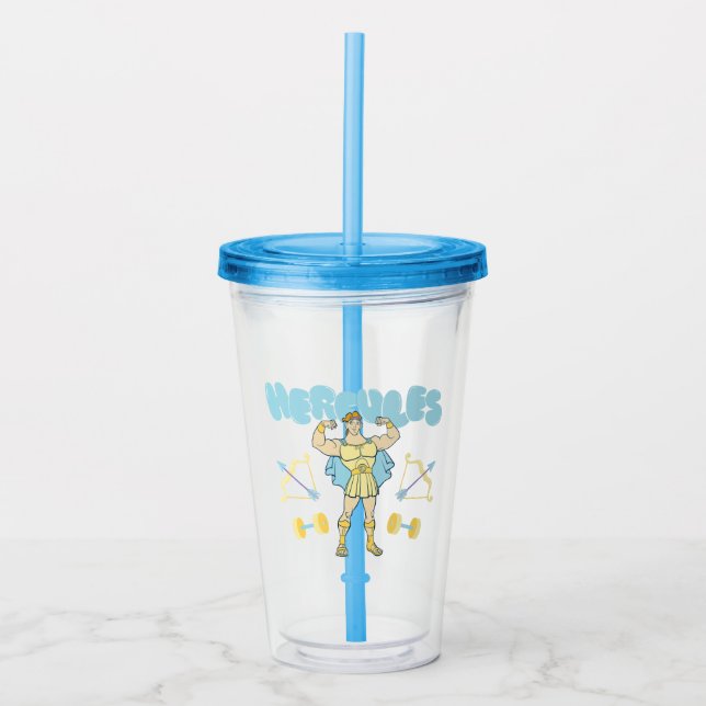 Vaso Acrílico Hercules Arrows and Dumbbells Flex Acrylic Tumbler (Anverso)