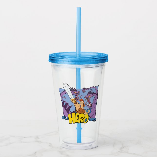Vaso Acrílico Hercules vs Hydra - It's a HERO Thing Acrylic Tumb (Anverso)