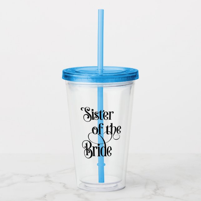 Vaso Acrílico Hermana de la novia (Anverso)