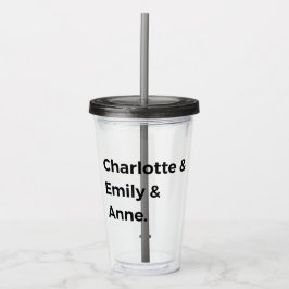 Vaso Acrílico Hermanas Brontë I - Charlotte & Emily & Anne