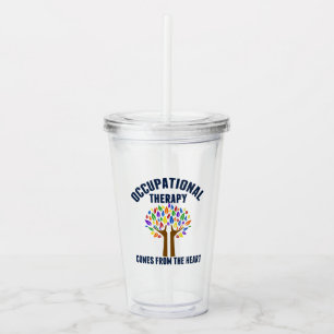 Vaso Acrílico Hermosa cita de terapia ocupacional