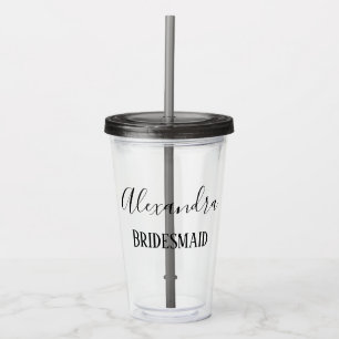 Vaso Acrílico Hermosa dama de honor