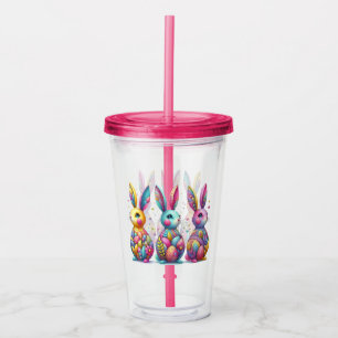 Vaso Acrílico Hermoso lindo, colorido 3 de Pascua