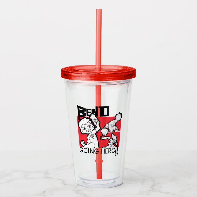 Vaso Acrílico Héroe de Ben 10 Going (Anverso)
