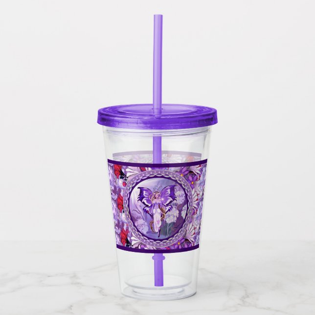 Vaso Acrílico Himno morado (Anverso)