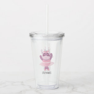 Vaso Acrílico Hippo Ballerina