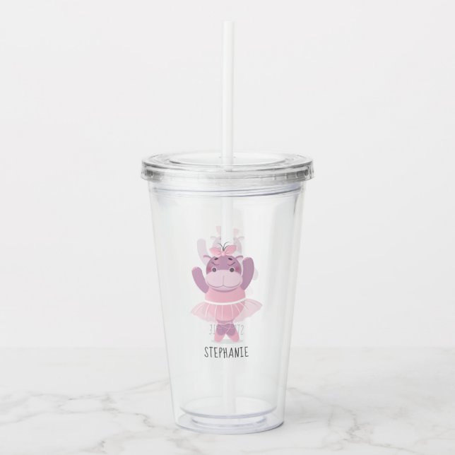 Vaso Acrílico Hippo Ballerina (Anverso)