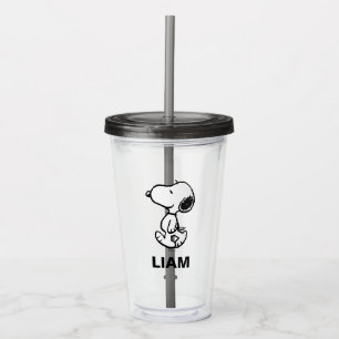 Vaso Acrílico Historietas clásicas de Snoopy   Añadir su nombre