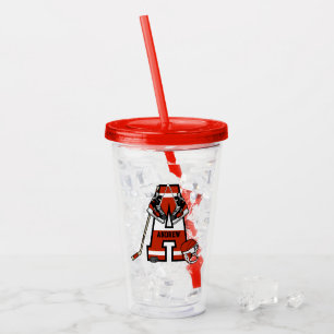 Vaso Acrílico Hockey sobre hielo inicial personalizado