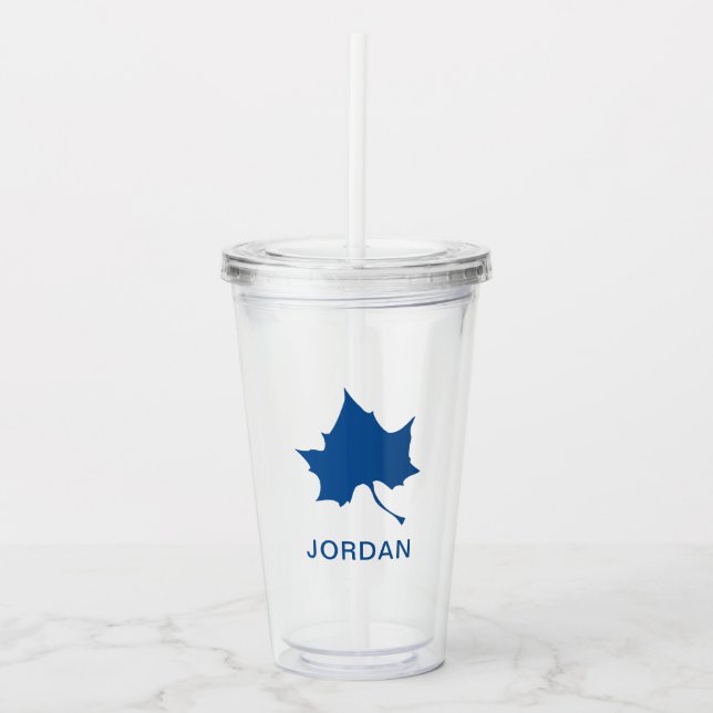 Vaso Acrílico Hoja de Estado de Indiana (Anverso)