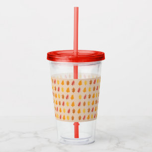 Vaso Acrílico Hojas de roble otoñales