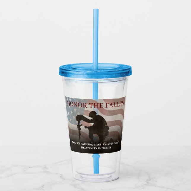 Vaso Acrílico Honrar a los Caídos (Anverso)