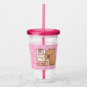 Vaso Acrílico Hora de comer palomitas de maíz de capibara para n