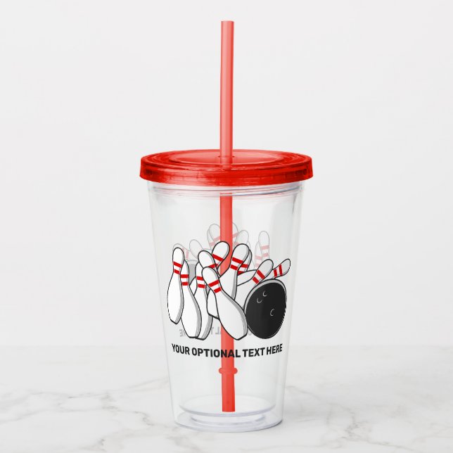 Vaso Acrílico Huelga de bolos de personalizado (Anverso)