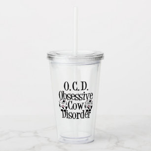Vaso Acrílico Humor obsesivo de vaca