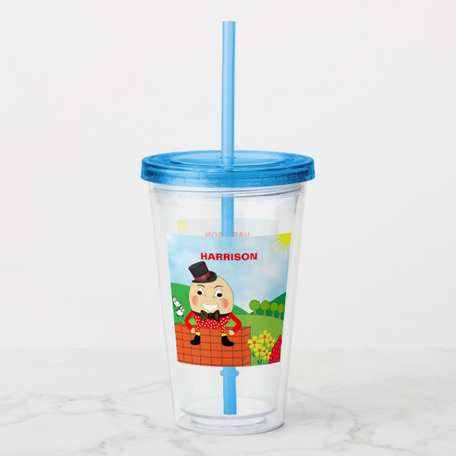 Vaso Acrílico Humpty Dumpty Kids Nursery Rhyme Cute (Anverso)