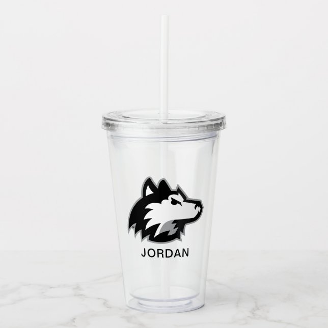 Vaso Acrílico Huskies del norte de Illinois (Anverso)