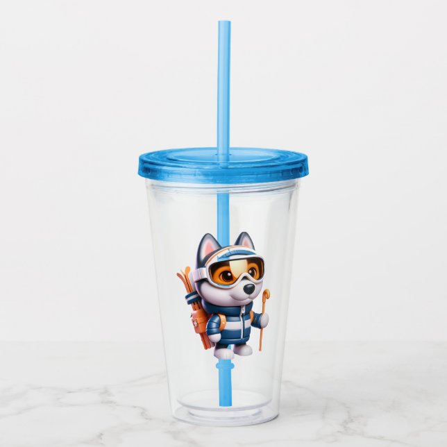 Vaso Acrílico Husky le Skieur Aventureux (Anverso)