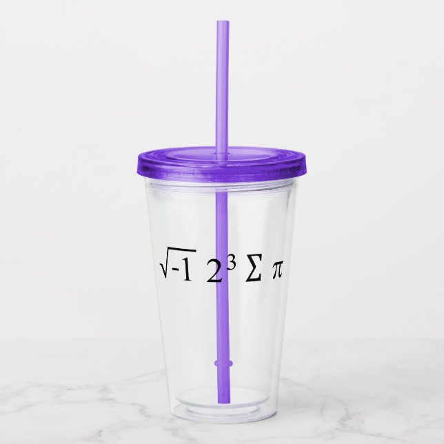 Vaso Acrílico i 8 sum pi - Me Di algo de pie - Fórmula matemátic (Anverso)