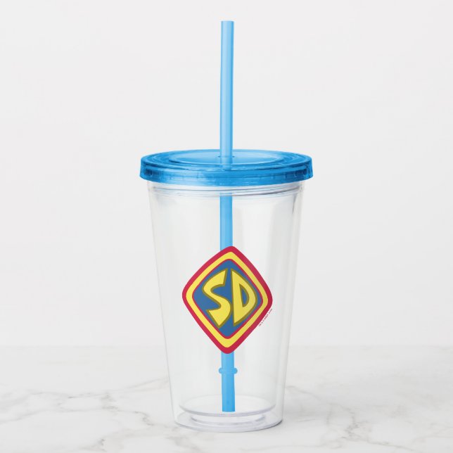 Vaso Acrílico Icono de Scooby-Doo "SD" (Anverso)