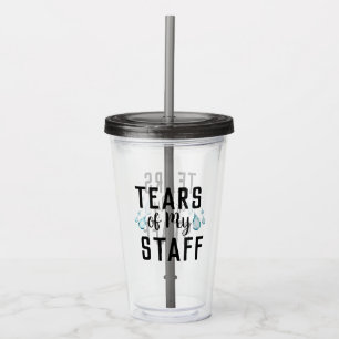 Vaso Acrílico Idea divertida para el mejor jefe del mundo, lágri