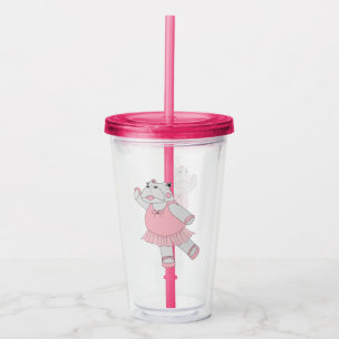 Vaso Acrílico illusima Ballerina Hippo