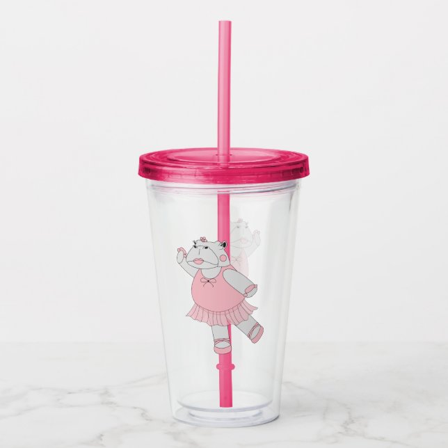Vaso Acrílico illusima Ballerina Hippo (Anverso)