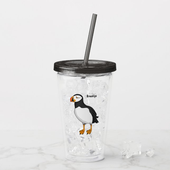 Vaso Acrílico Ilustracion atlántico (Reverso (hielo))