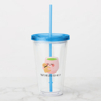 Vaso Acrílico Ilustracion Cute Matcha Tea Hug
