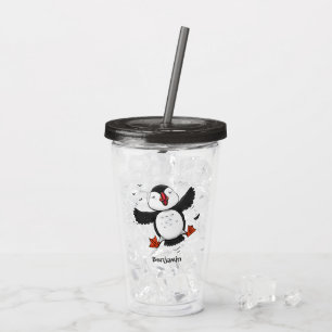 Vaso Acrílico Ilustracion de personalizado azul del ataúd flotan