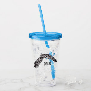 Vaso Acrílico Ilustracion de personalizado de anguila moray loca