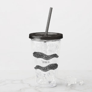 Vaso Acrílico Ilustracion de personalizado de anguila negra con 