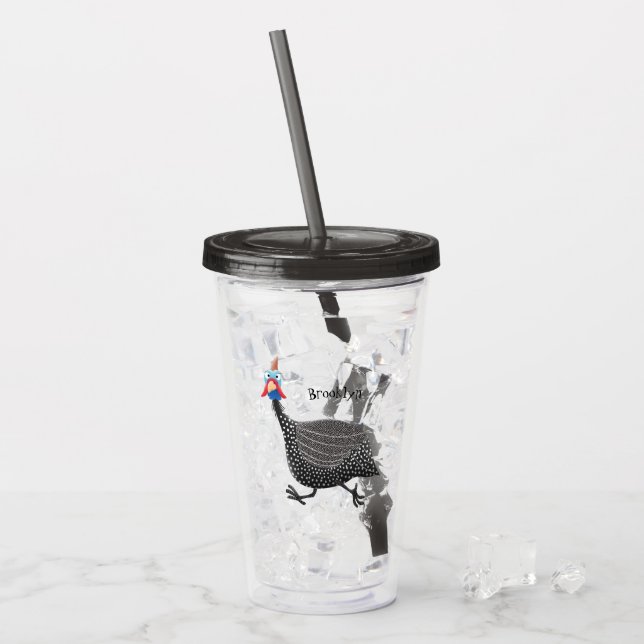 Vaso Acrílico Ilustracion de personalizado de aves divertidos de (Anverso (hielo))
