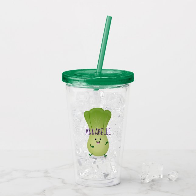 Vaso Acrílico Ilustracion de personalizado de bebé choy (Reverso (hielo))