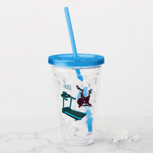 Vaso Acrílico Ilustracion de personalizado de bicicletas de hila