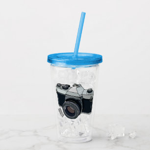 Vaso Acrílico Ilustracion de personalizado de cámara de cine