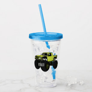 Vaso Acrílico Ilustracion de personalizado de camión de monstruo