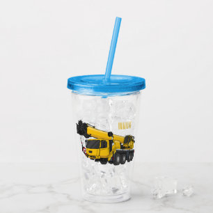 Vaso Acrílico Ilustracion de personalizado de camiones Crane