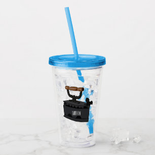 Vaso Acrílico Ilustracion de personalizado de carbón vegetal