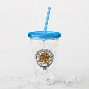 Vaso Acrílico Ilustracion de personalizado de cereales