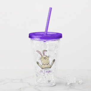 Vaso Acrílico Ilustracion de personalizado de conejo de conejo d
