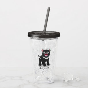 Vaso Acrílico Ilustracion de personalizado de demonio de Tasmani